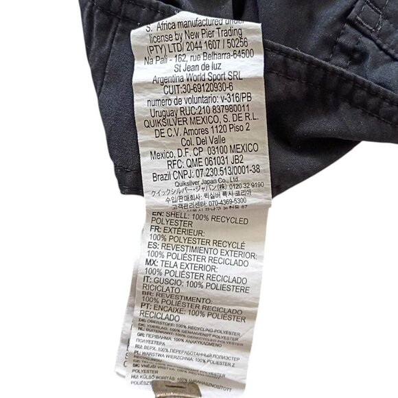 Quicksilver Swim Board Shorts Mens Size 28 Black - Picture 10 of 11